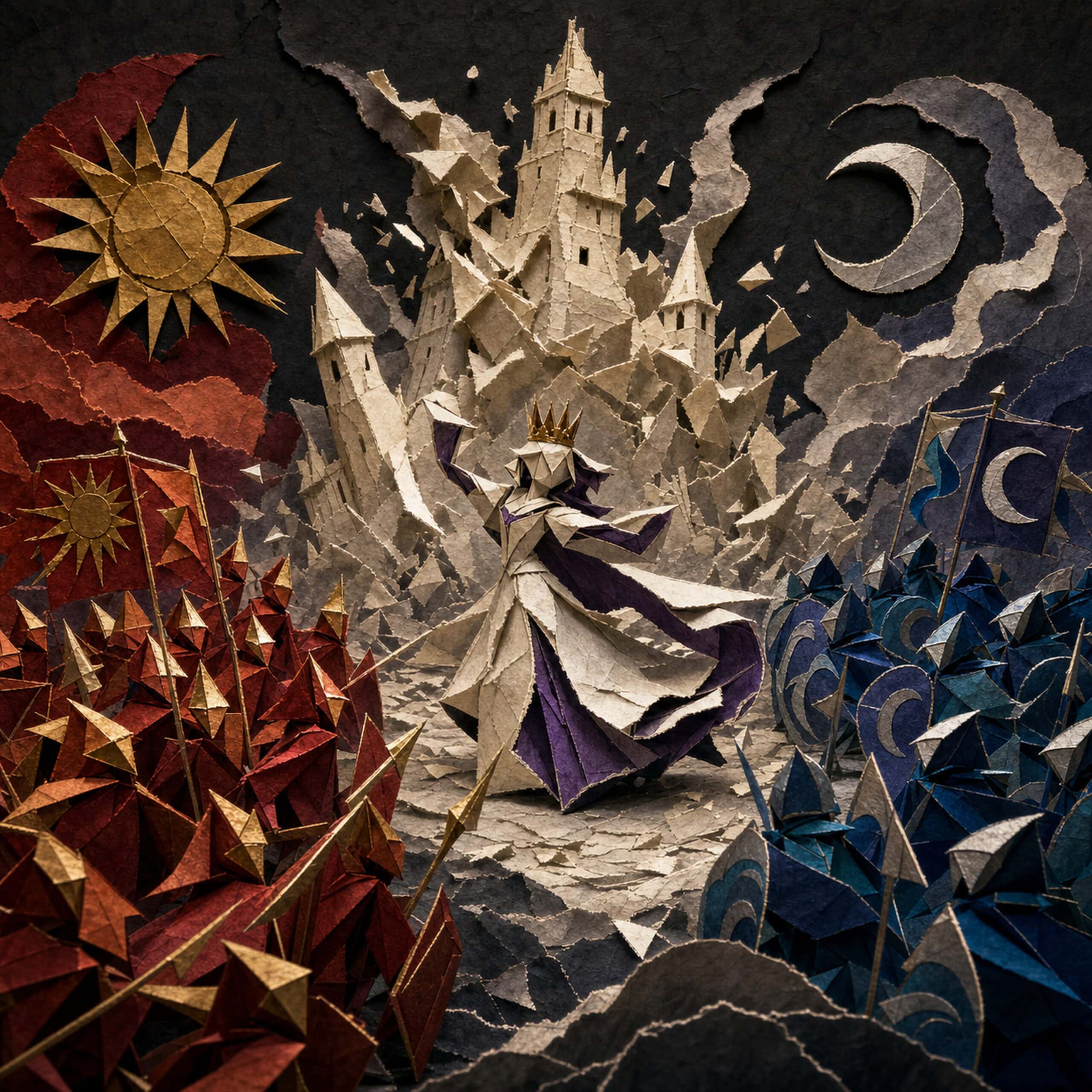Album cover for The Fall of the Paper Kingdom by Finius Lyn